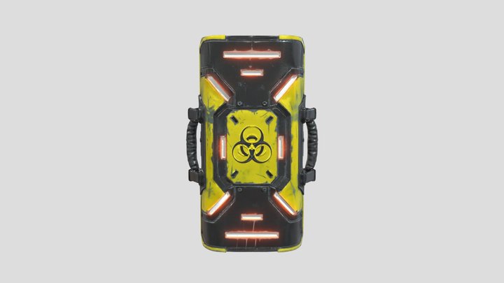 Futuristic Cyberpunk Biohazard Riot Shield – Free 3D Model STL