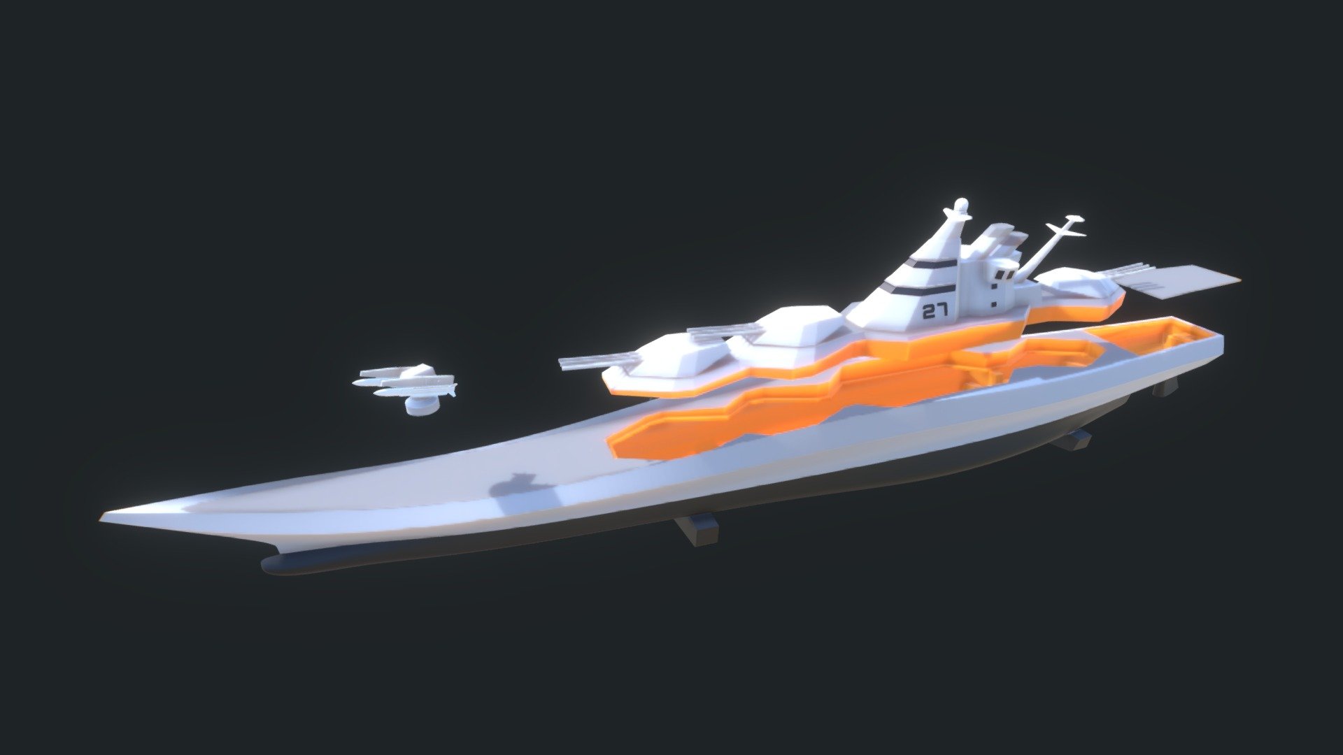 Modern Battleship for Radio Control 3D Printing