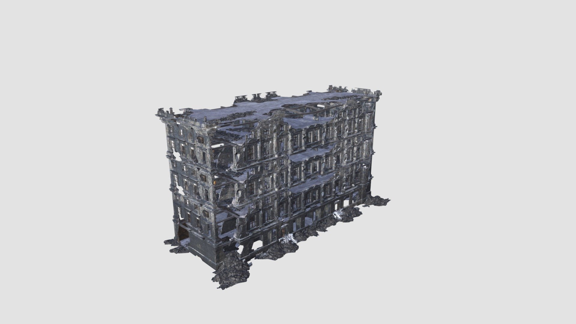 Destroyed Building - Buy Royalty Free 3D Model By Evermotion [c5529af ...