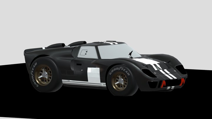 {FREE} Ford GT 40 1966 LEMANS MK-II 3D Model