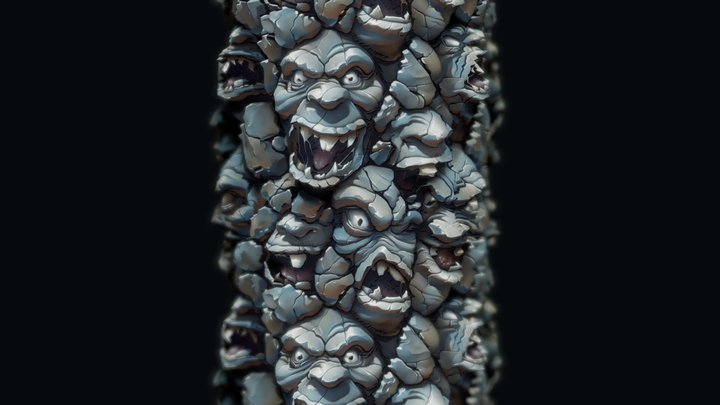 Test Free Golem Face Texture – Free 3D Model STL