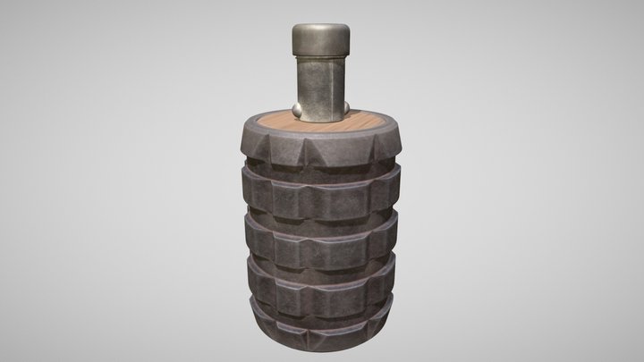 WW2 Polish partisan Cast Grenade 3D Model