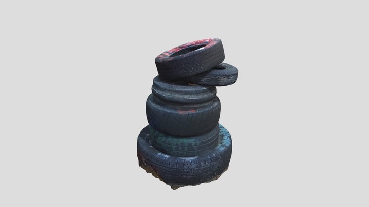 car forest - tire stack 3D Model