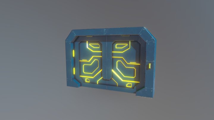 Futuristic Gate 3D Model