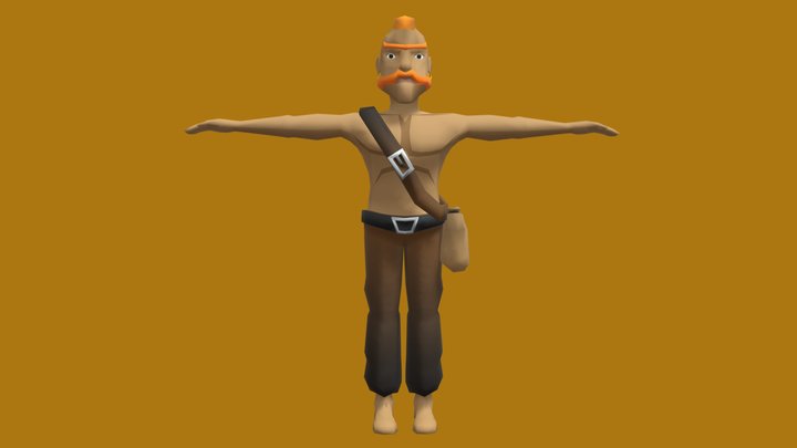 Pirate Character 3D Model