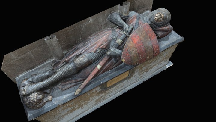 Worcester Cathedral, Robert de Harcourt effigy 3D Model