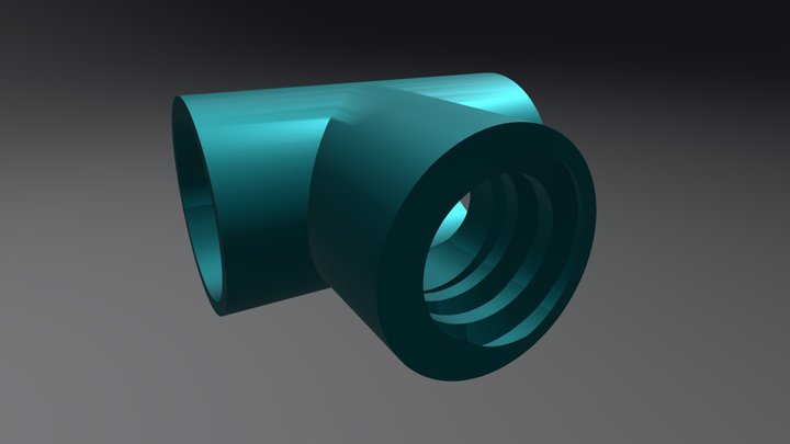 Tee - Threaded Pipe Fittings 3D Model