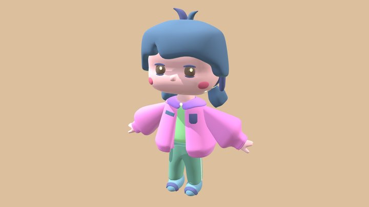 Bubble Girl 3D Model
