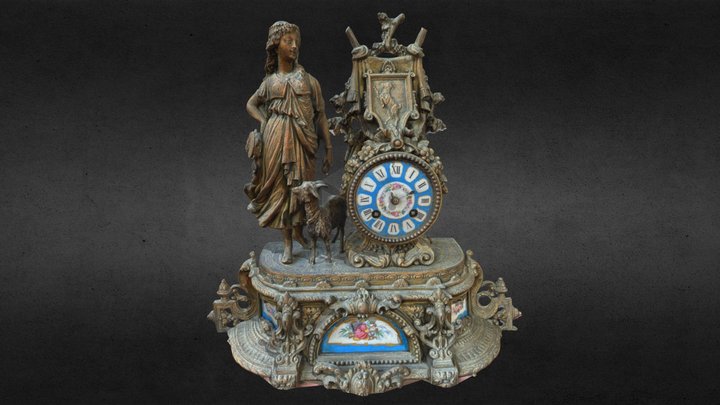 Esmeralda | Estátua e relógio 3D Model
