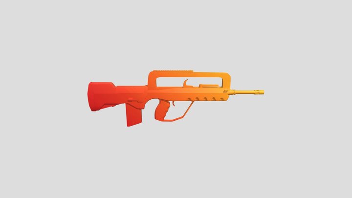 Krunker Famas 3D Model