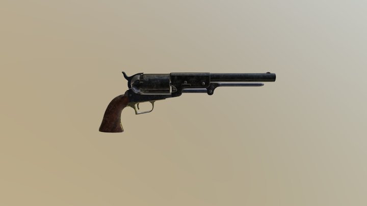 1847 Colt Walker 3D Model
