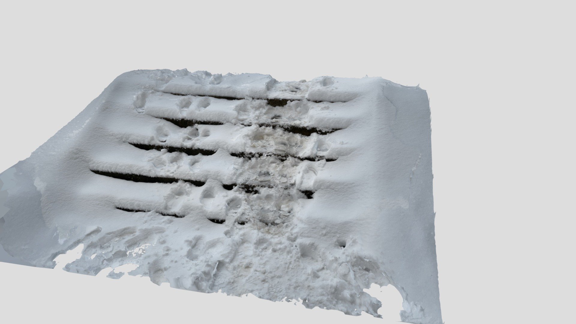 Snowy stairs - 3D model by conflig [c55880c] - Sketchfab