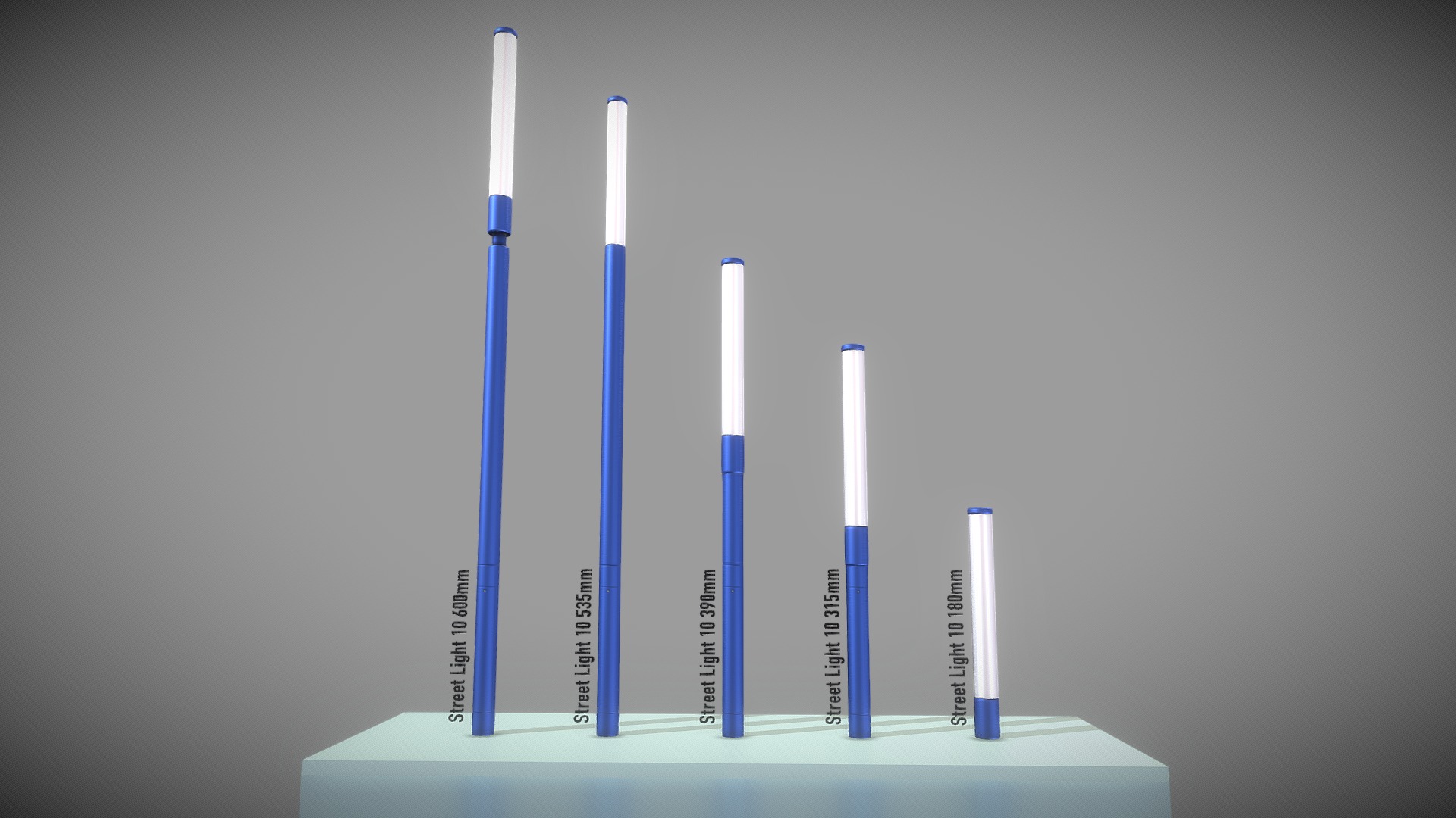 3D model Street Light 10 Blue Low-Poly - This is a 3D model of the Street Light 10 Blue Low-Poly. The 3D model is about a group of blue and white pens.