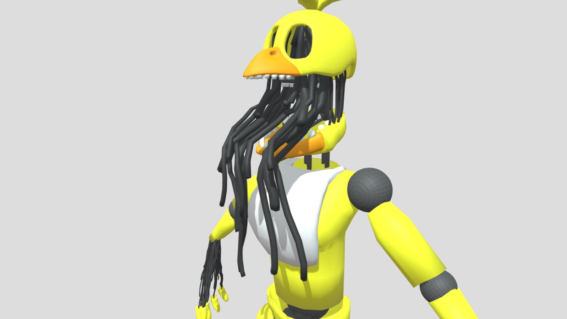 Making a Withered Chica model! (Speed Modeling) [BLENDER/FNAF