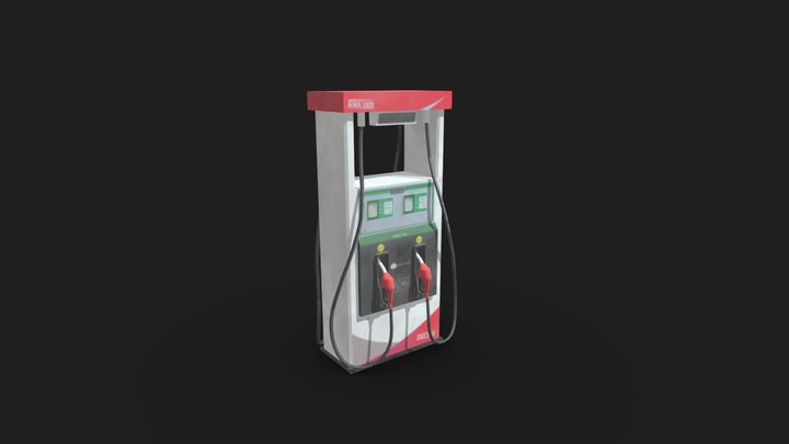 Dusty Fuel station pump (FREE-LITE) 3D Model