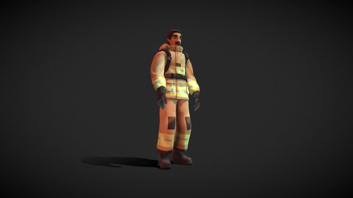 Character (Firefighter) 3D Model