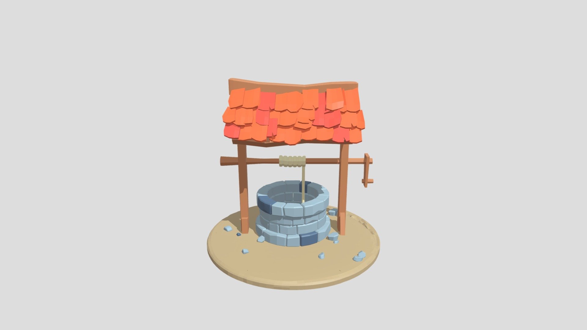Pozo low poly