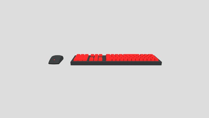 Keyboard & Mouse 3D Model
