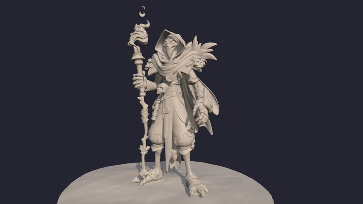 Mage (fire & ghost) 3D Model