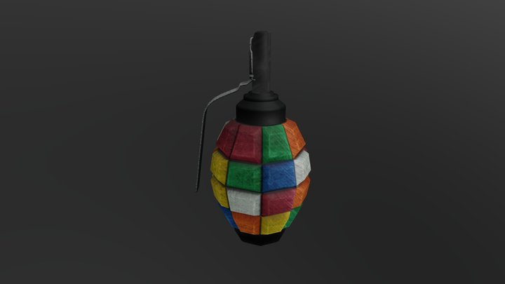 F1 Granade 3D Model