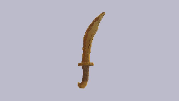 Ancient Curve Sword 3D Model