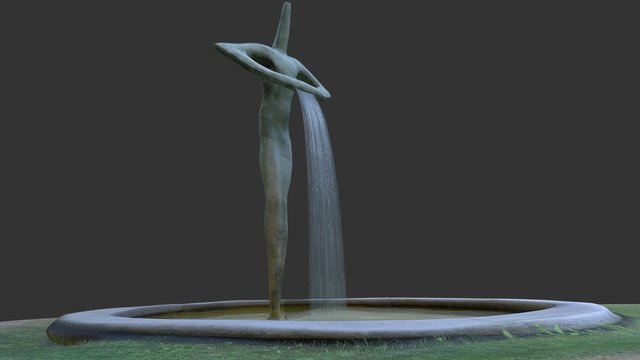 Statue Fountain - Greve - Tuscany 3D Model