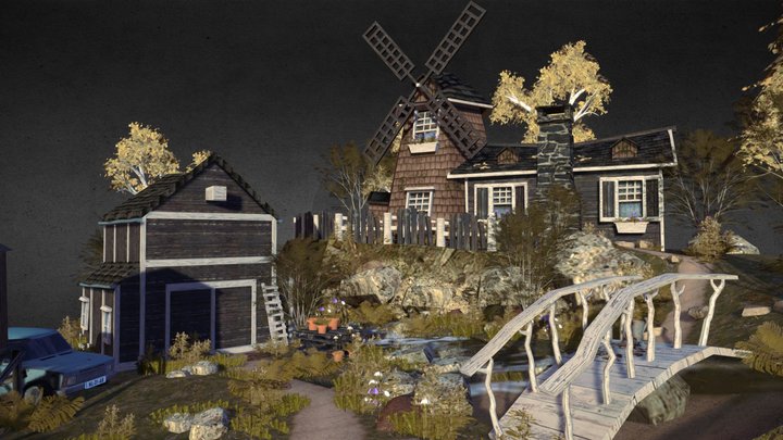DAE Diorama retake – Small farm 3D Model