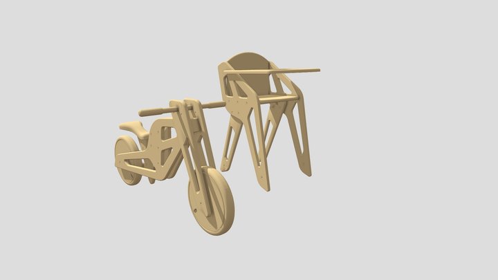 Jyoco Multifunctional Growth Furniture 3D Model