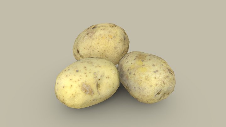Three Potatoes 3D Model
