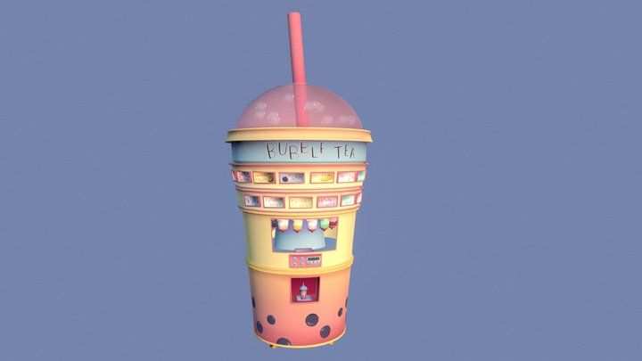 Bubble Tea Vending Machine 3D Model
