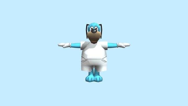 Toon Animations Rig (small legs w/ shorts) 3D Model