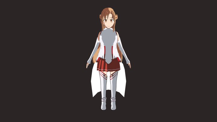 Yuuki Asuna - Sword Art Online Free 3D Model in Woman 3DExport