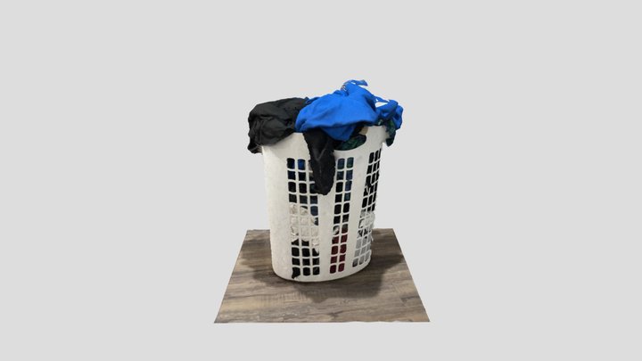 Basket of Clothes 3D Model