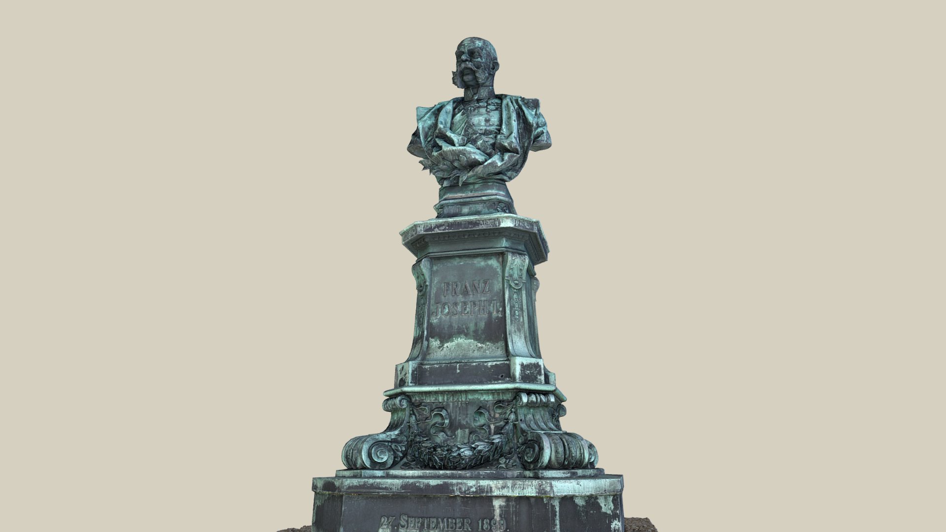 3D model Kaiser Franz Josef - This is a 3D model of the Kaiser Franz Josef. The 3D model is about a statue of a person.