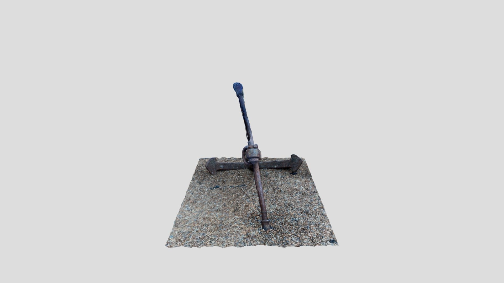 Large rusty anchor