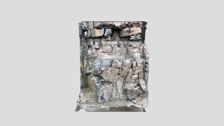 Little Silver Cut cliff scan 02 3D Model
