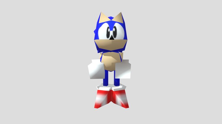 SONIC LOW-POLY/valentino 3D Model