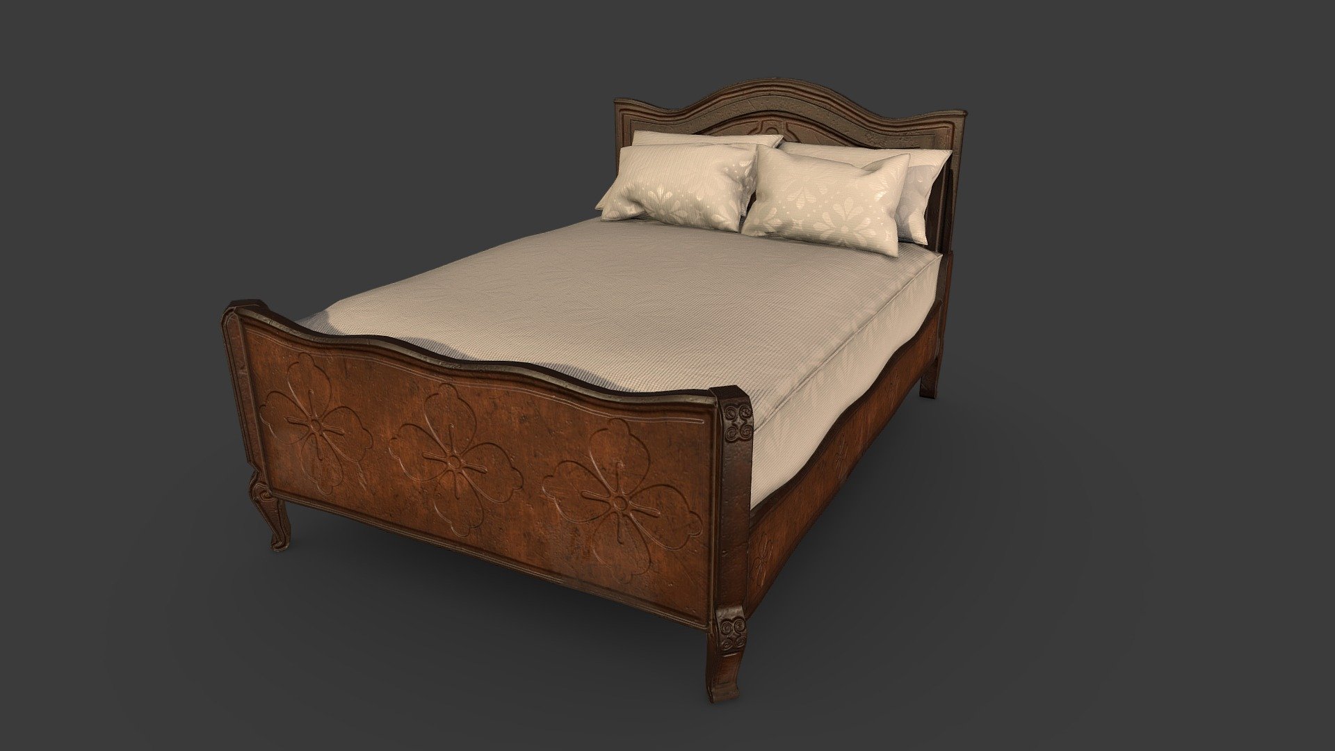 Victorian Bed Download Free 3D model by BATRIC_18 [c56b077] Sketchfab
