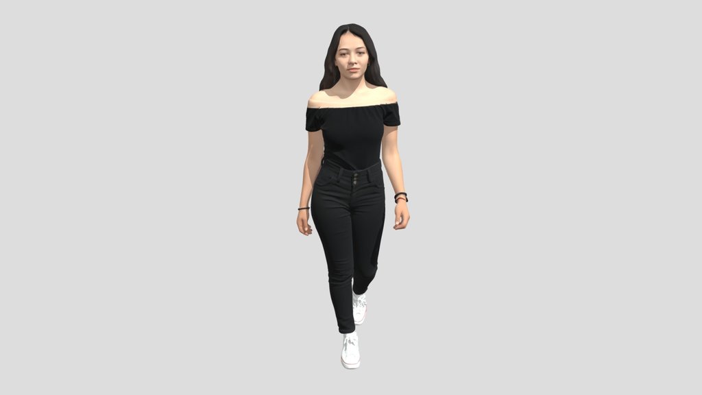 All-Black Ensemble in Motion