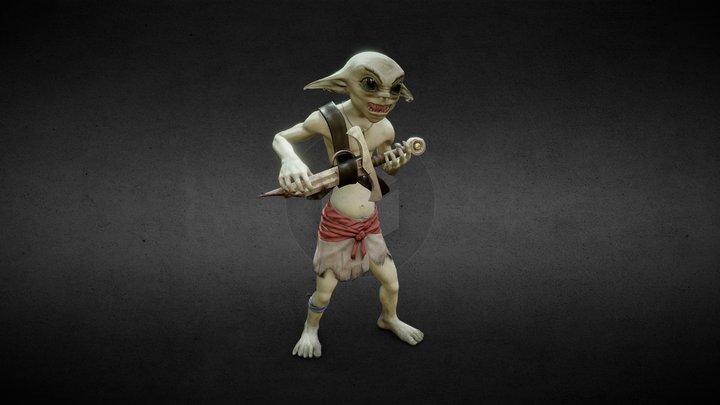 Blue Hand Goblin 3D Model