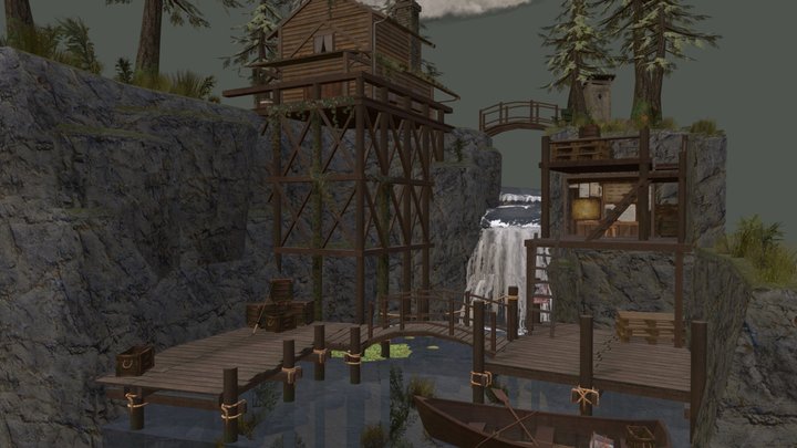 DAE Diorama - Forest Loner 3D Model