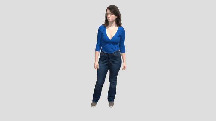 Casual in Blue – Modelo 3D gratuito STL