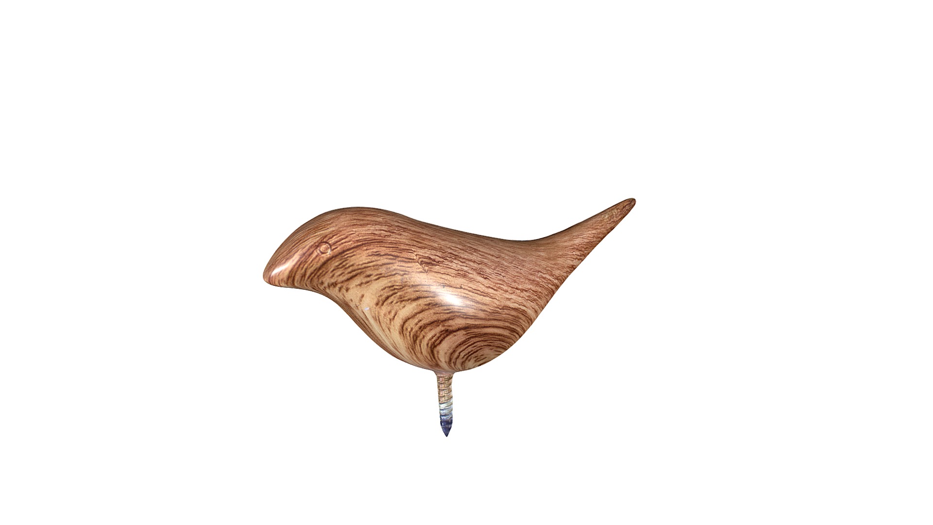 3D model Wooden bird - This is a 3D model of the Wooden bird. The 3D model is about a fish with a long tail.