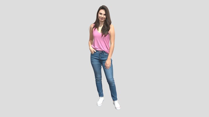 Casual Pink Tank Portrait – Modelo 3D gratuito STL