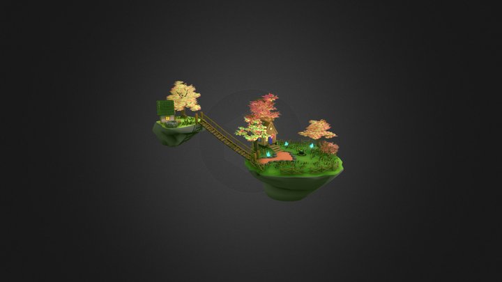 Floating island 3D Model