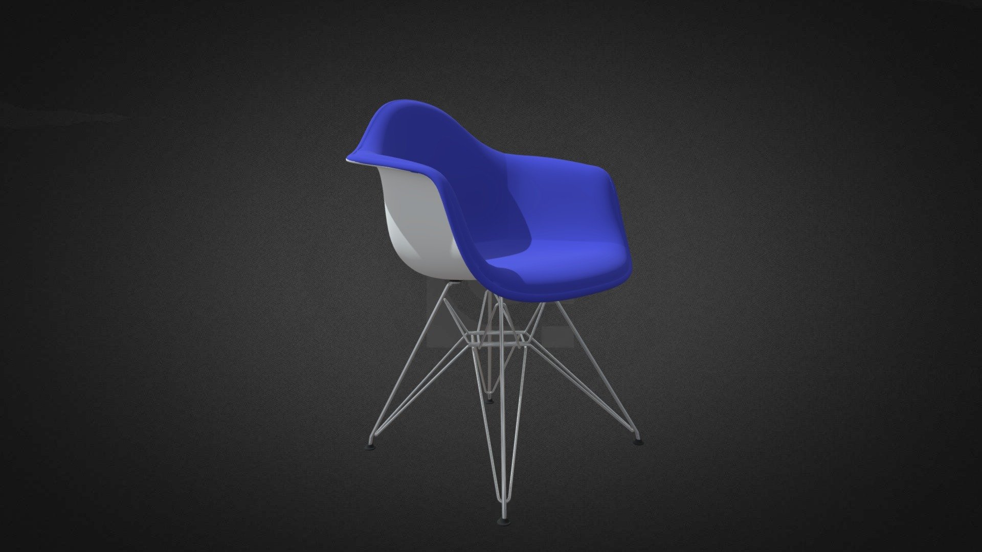 Honey Chair Padded Chome Hire — Sketchfab embed 3D viewer