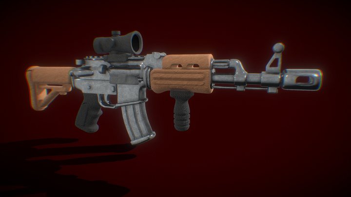 Modular Stylized Assault Rifle – Modèle 3D gratuit STL