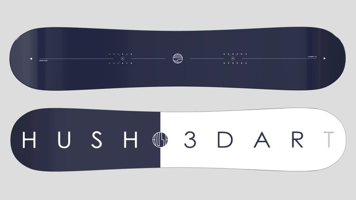 【Customizable】SnowBoard Camber 152 3D Model
