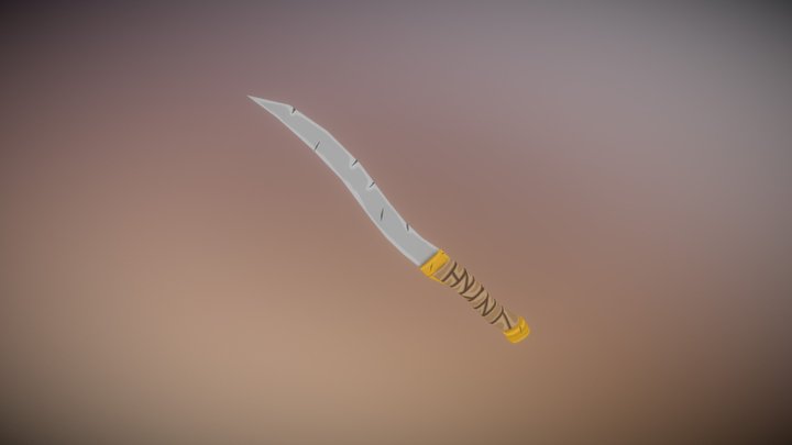 Curved long Sword 3D Model