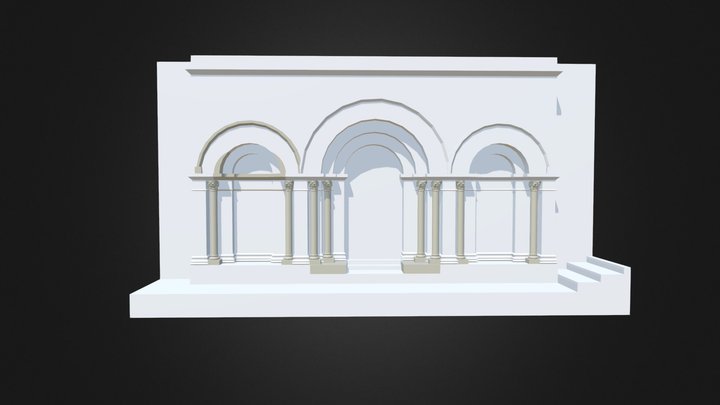 La Couronne (16) - registre I de la façade Ouest 3D Model
